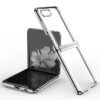 Samsung Galaxy Z Flip 4 Kılıf Fold Element Kapak - Gümüş-(5796)