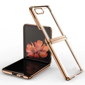 Samsung Galaxy Z Flip 4 Kılıf Fold Element Kapak - Gold-(5796)