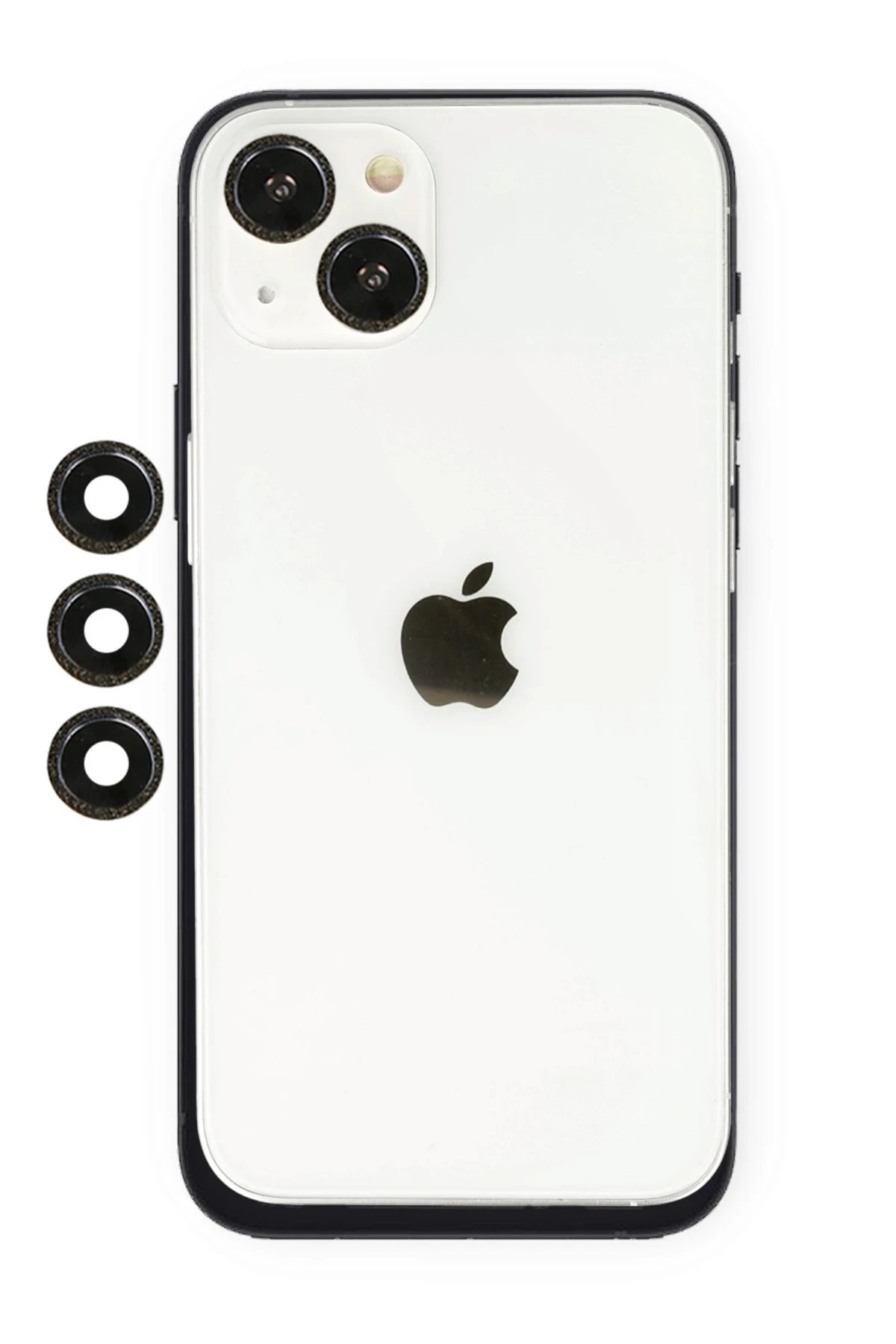 iPhone 14 Shine Kamera Lens - Siyah-(5796)