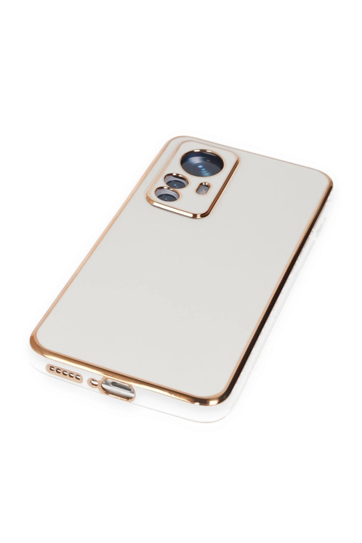 Xiaomi Mi 12T Pro Kılıf Volet Silikon - Beyaz-(5796) - Görsel 5