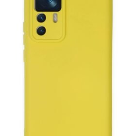 Xiaomi Mi 12T Pro Kılıf Nano içi Kadife Silikon - Sarı-(5796)