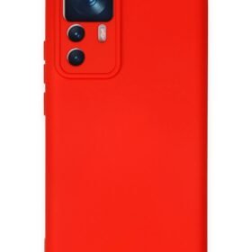 Xiaomi Mi 12T Pro Kılıf Nano içi Kadife Silikon - Kırmızı-(5796)