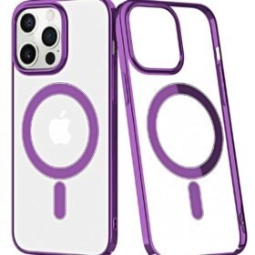 iPhone 12 Pro Max Kılıf Element Magneticsafe Sert Kapak - Derin Mor-(5796)