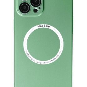 iPhone 12 Pro Kılıf Jack Magneticsafe Lens Silikon - Yeşil-(5796)