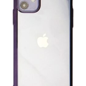 iPhone 12 Kılıf Element Silikon - Mor-(5796)