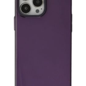iPhone 13 Pro Max Kılıf Anka PC Sert Metal Kapak - Mor-(5796)