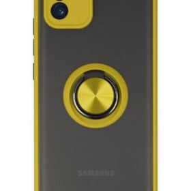 Samsung Galaxy A03 Kılıf Montreal Yüzüklü Silikon Kapak - Sarı-(5796)