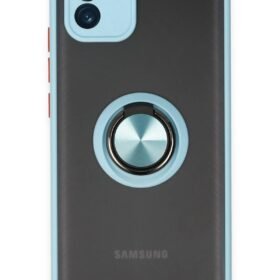 Samsung Galaxy A03 Kılıf Montreal Yüzüklü Silikon Kapak - Buz Mavi-(5796)