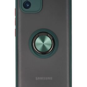 Samsung Galaxy A03 Kılıf Montreal Yüzüklü Silikon Kapak - Yeşil-(5796)