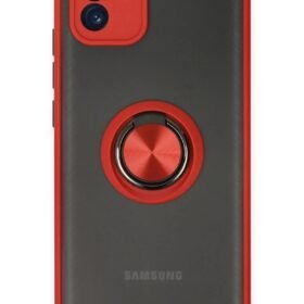 Samsung Galaxy A03 Kılıf Montreal Yüzüklü Silikon Kapak - Kırmızı-(5796)
