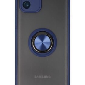Samsung Galaxy A03 Kılıf Montreal Yüzüklü Silikon Kapak - Lacivert-(5796)