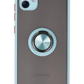 Samsung Galaxy A04 Kılıf Montreal Yüzüklü Silikon Kapak - Buz Mavi-(5796)