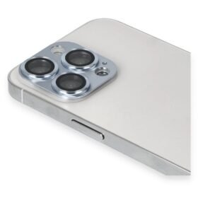 iPhone 13 Pro Max Pers Alüminyum Kamera Lens - Sierra Blue-(5796)