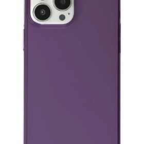 iPhone 14 Pro Max Kılıf Pc Sert Şeffaf Kapak - Mor-(5796)