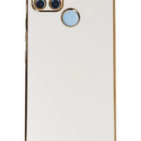 Realme C25Y Kılıf Volet Silikon - Beyaz-(5796)