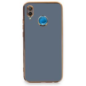 Huawei P20 Lite Kılıf Volet Silikon - Mavi-(5796)