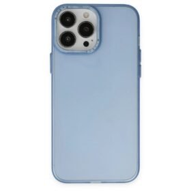 iPhone 14 Pro Max Kılıf Modos Metal Kapak - Mavi-(5796)