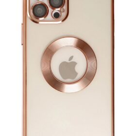 iPhone 12 Pro Max Kılıf Slot Silikon - Rose Gold-(5796)