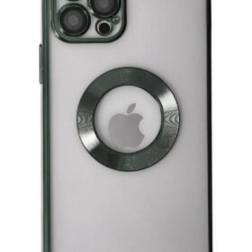 iPhone 12 Pro Max Kılıf Slot Silikon - Köknar Yeşili-(5796)
