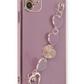 iPhone 12 Kılıf Esila Silikon - Mor-(5796)