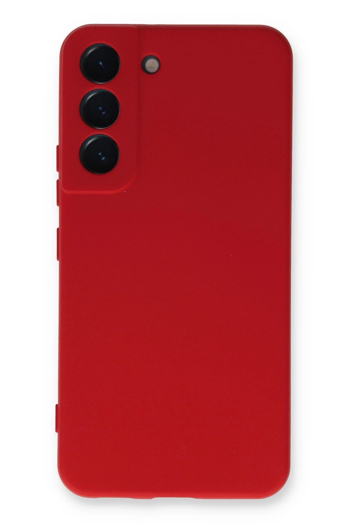 Samsung Galaxy S23 Kılıf Nano içi Kadife Silikon - Kırmızı-(5796) - Görsel 3