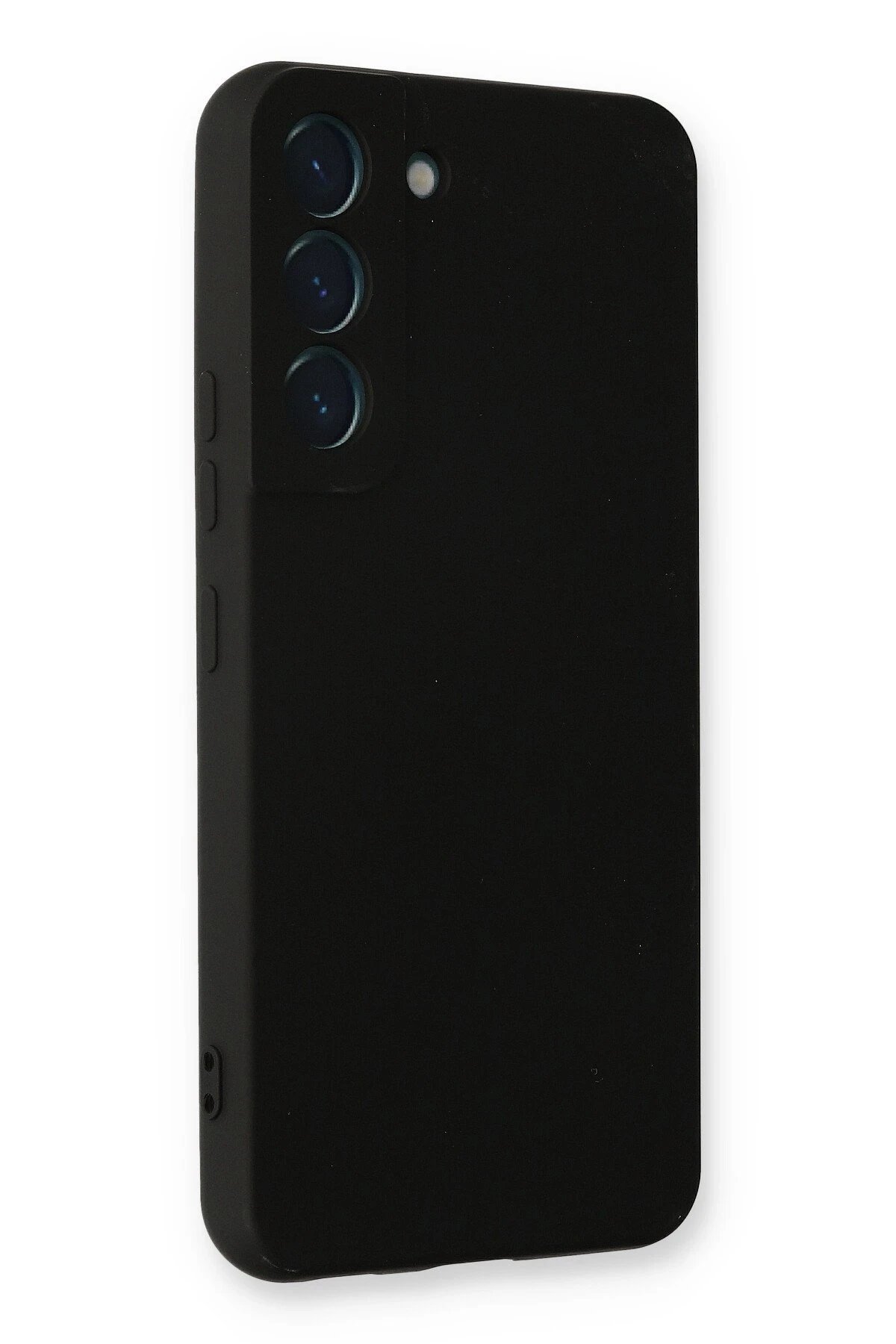 Samsung Galaxy S23 Plus Kılıf Nano içi Kadife Silikon - Siyah-(5796) - Görsel 2