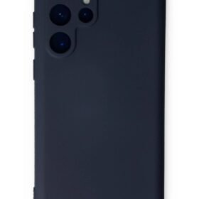 Samsung Galaxy S23 Ultra Kılıf Nano içi Kadife Silikon - Lacivert-(5796)