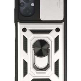 Xiaomi Poco M5 Kılıf Pars Lens Yüzüklü Silikon - Gümüş-(5796)