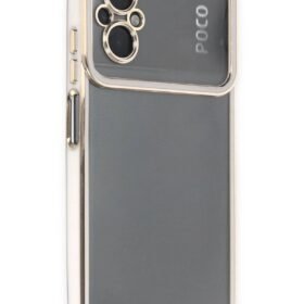 Xiaomi Poco M5 Kılıf Liva Lens Silikon - Beyaz-(5796)