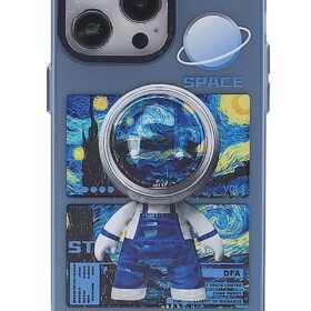 iPhone 14 Pro Kılıf Prada Desenli Kapak - Prada Mavi - 1-(5796)