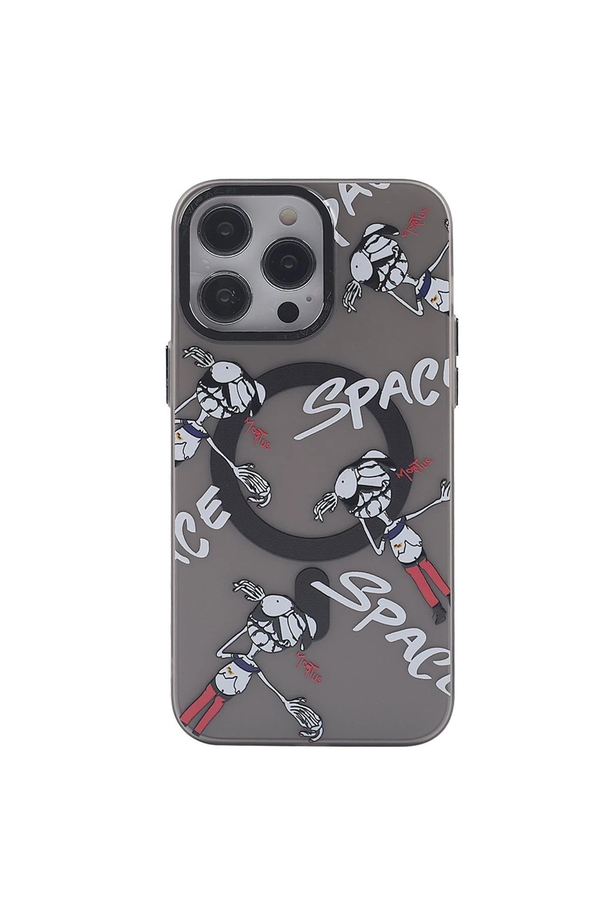 iPhone 12 Pro Max Kılıf Apollo Magneticsafe Desenli Kapak - Apollo Siyah - 3-(5796) - Görsel 3