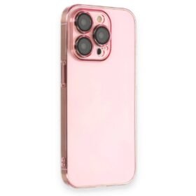 iPhone 14 Pro Kılıf Armada Lensli Kapak - Rose Gold-(5796)