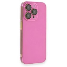 iPhone 14 Pro Max Kılıf Armada Lensli Kapak - Pembe-(5796)