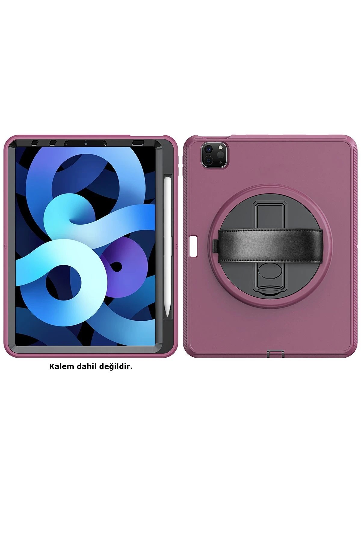 iPad Pro 11 (2018) Kılıf Hand Strap Tablet Kılıfı - Mürdüm-(5796) - Görsel 2