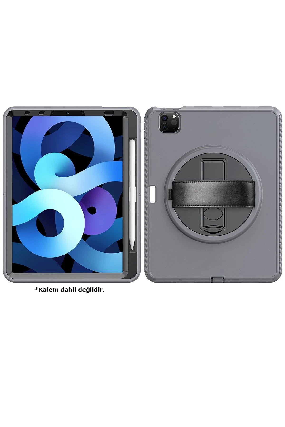 iPad Pro 11 (2018) Kılıf Hand Strap Tablet Kılıfı - Gri-(5796) - Görsel 2