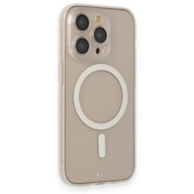iPhone 14 Pro Kılıf Grand Magneticsafe Kapak - Şeffaf-(5796)
