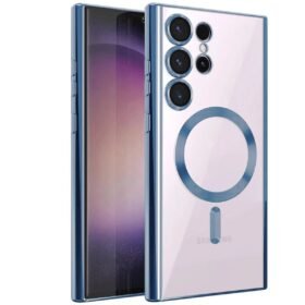 Samsung Galaxy S22 Ultra Kılıf Kross Magneticsafe Kapak - Sierra Blue-(5796)