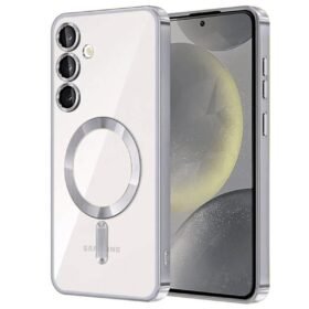 Samsung Galaxy S23 Kılıf Kross Magneticsafe Kapak - Gümüş-(5796)