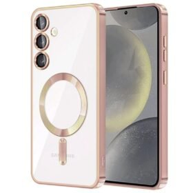 Samsung Galaxy S23 Kılıf Kross Magneticsafe Kapak - Rose-(5796)