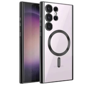 Samsung Galaxy S23 Ultra Kılıf Kross Magneticsafe Kapak - Siyah-(5796)