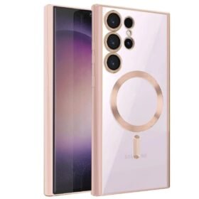 Samsung Galaxy S23 Ultra Kılıf Kross Magneticsafe Kapak - Rose-(5796)