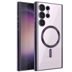 Samsung Galaxy S23 Ultra Kılıf Kross Magneticsafe Kapak - Mor-(5796)