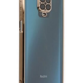 Xiaomi Redmi Note 9 Pro Kılıf Lensli Silikon - Gold-(5796)