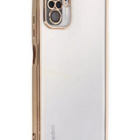 Xiaomi Redmi Note 10 Kılıf Lensli Silikon - Gold-(5796)