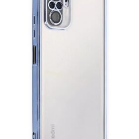 Xiaomi Redmi Note 10 Kılıf Lensli Silikon - Açık Mavi-(5796)