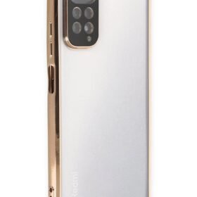 Xiaomi Redmi Note 11 Kılıf Lensli Silikon - Gold-(5796)