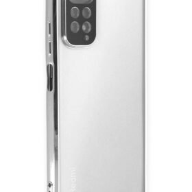 Xiaomi Redmi Note 11 Kılıf Lensli Silikon - Gümüş-(5796)
