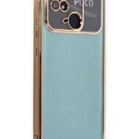 Xiaomi Redmi 10C Kılıf Lensli Silikon - Gold-(5796)