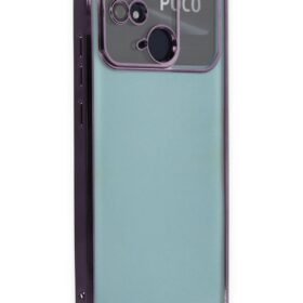 Xiaomi Redmi 10C Kılıf Lensli Silikon - Mor-(5796)