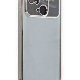 Xiaomi Redmi 10C Kılıf Lensli Silikon - Gümüş-(5796)